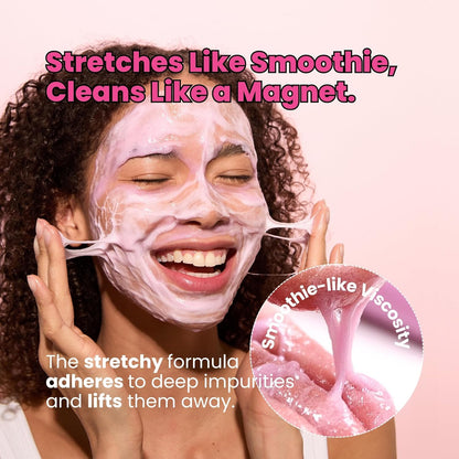 4-in-1 Konjac Jelly Face Cleanser – Gentle Daily Exfoliating, Deep Cleansing, Pore Care & Makeup Removal | Berry Smoothie Texture with Raspberry & Vitamin B+C+E Complex | Dermatologist-Tested - 130 ML