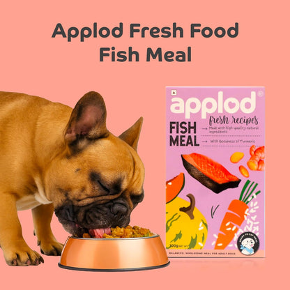 applod Fresh Fish Meal Dog Food for Adult Dogs | High-Protein Fish Recipe with Omega for Healthy Skin & Coat | Easy Digestion & Complete Balanced Nutrition | 100g