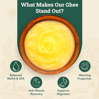 Anveshan A2 Cow Ghee 500ML | Desi Ghee in Glass Jar | Bilona Method | Grass-Fed | Curd-Churned | Cultured Ghee | Pure, Natural, Healthy | Keto-Friendly | Lab Tested