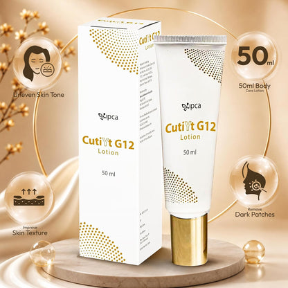 Ipca CUTIYT G12 Lotion – 50ml Body Care Lotion for Uneven Skin Tone & Texture, Helps Reduce Appearance of Dark Patches, Smoothening Formula for Elbows, Knees & Neck