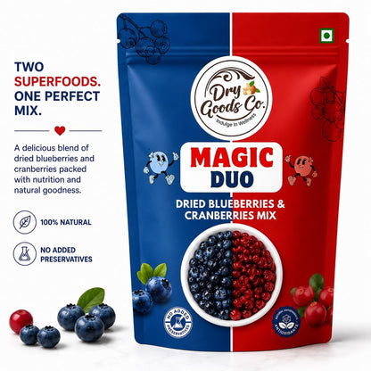 Dry Goods Co Blueberry & Cranberry Dried Berry Mix | No Added Sugar | Fresh and Healthy