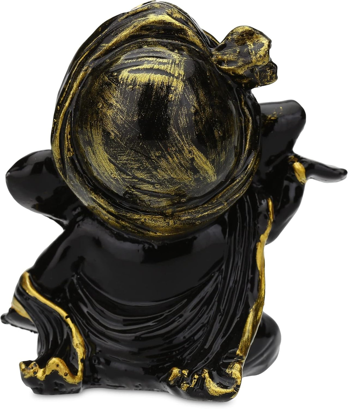 Black & Gold Ganesha Idol for Car Dashboard | Small Decorative Ganpati Statue for Home, Office & Temple | Lord Ganesha Showpiece for Gift & Spiritual Décor