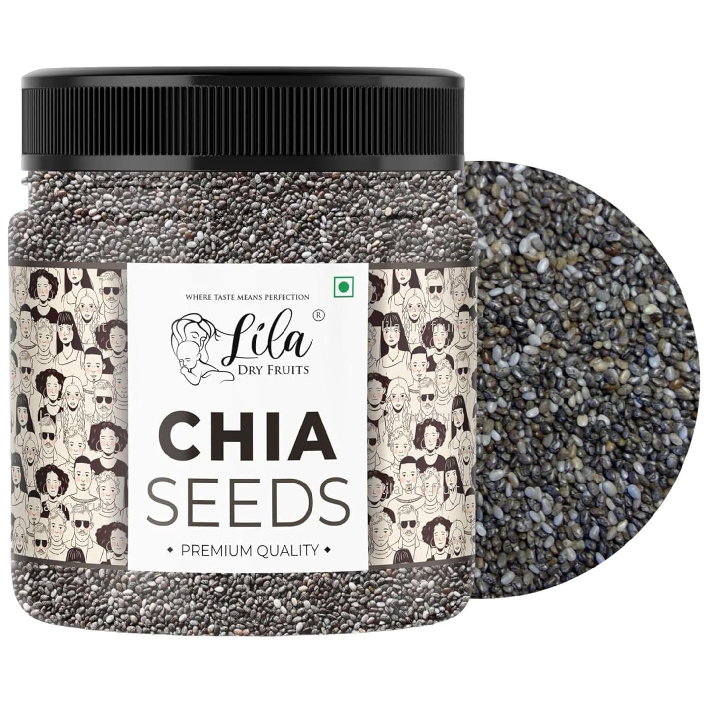 LDF Chia Seeds 100 gm | Chia Seed Ready-to-Eat Sabja Seeds High in Fiber & Omega-3 Chiya Seeds | Tukmaria Seed Ideal for Smoothies, Salads, and Snacks | Perfect for Gifting