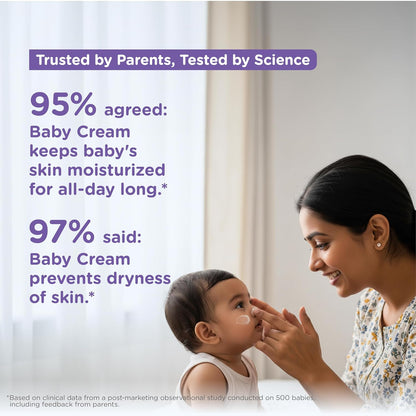 Himalaya Gentle Baby Cream 50ml | No.1 Doctor-Prescribed Brand | Nourishes & Extra Soft Skin | pH 5.5 Formulation | Safe for Newborns