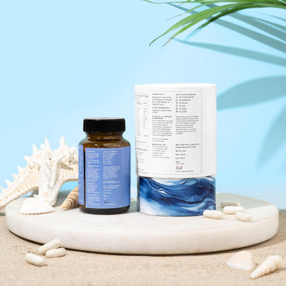 Zephivo Earthful Marine Magnesium | Sourced from Ireland Sea Waters | For Restful Sleep, Stress Relief, Muscle Relaxation | 30 Capsules (30 Days Pack)