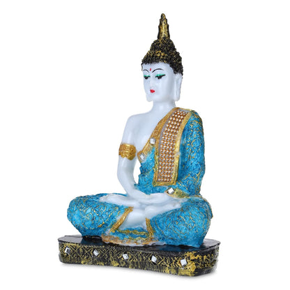 Polyresin Sitting Buddha Idol Handcrafted Statue Showpiece for HomeDecor,Living Room Decoration Gift Items