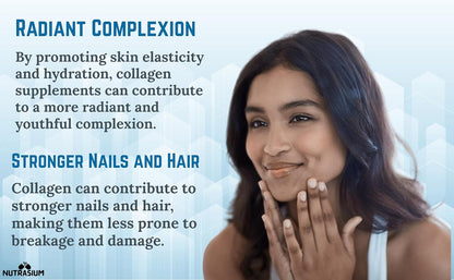 Nutrasium Multi Collagen Complex with Hyaluronic acid, Zinc, Vitamin C & E | For Skin Radiance, Soft & Firm Skin | Reduce Wrinkle | Strong Hair, Nail, Joints | 45 Tablets Chocolate Flavour