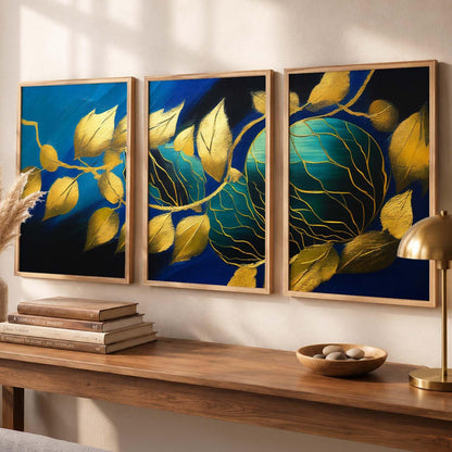 Painting for Wall Decoration - Modern Art Wall Decor Framed Painting for Living Room Bedroom - Framed Wall Posters/Paintings with Frame Set of 3 (Art 2, 10x13 inch)