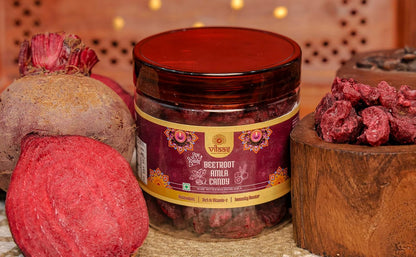 Vilaas Sugar Free Beetroot Amla Candy Indian Gooseberry Candy High Vitamin C Low Processed All Natural Ingredients After Meal Mouth Freshener Mukhwas No Artificial Preservatives