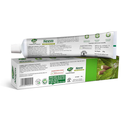 Dabur Herb'l Neem Germ Protection Toothpaste - 200g | No Added Flourides & Parabens | Neem Fights Bacteria (Pack of 2)