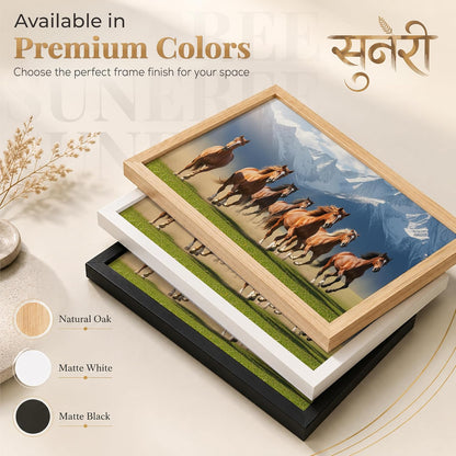 7 Horse Vastu Wall Painting (Landscape Collection) (Natural, Design 21, 48L x 33W cm)