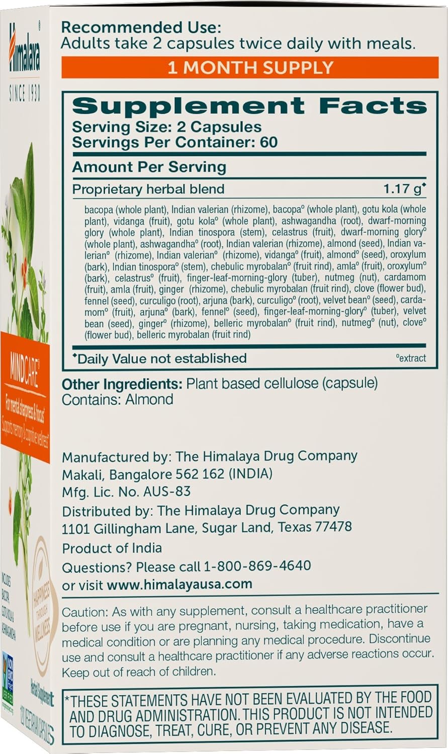 Supplement package with label and ingredients list