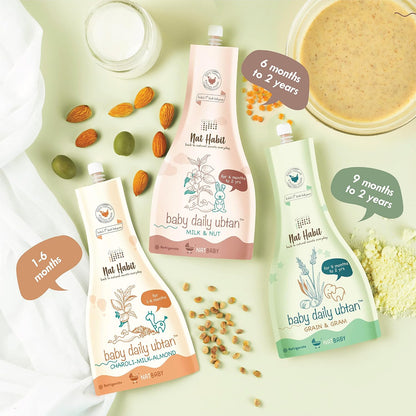 Nat Habit Baby Bath Ubtan with Grain & Gram | Gentle Daily Ubtan for 9 Months to 2 Years Old | Natural, Soap-Free Baby Body Wash | Head to Toe Wash for Babies & Kids | Chemical-Free & Safe, 80g