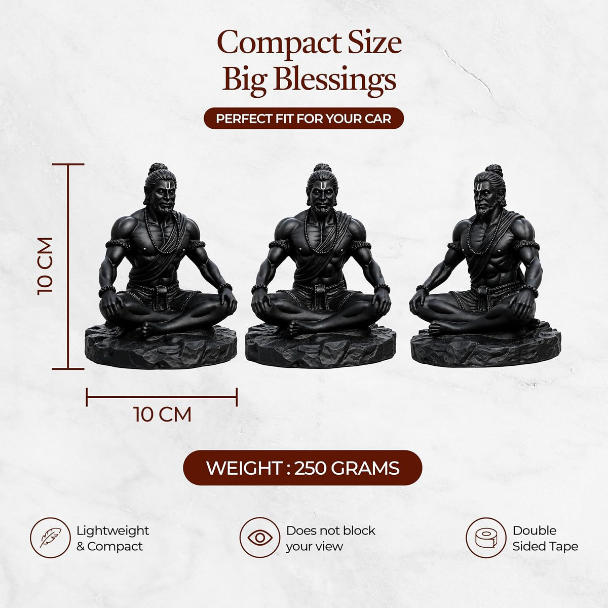 UNOVATE Lord Hanuman Idol for Car Dashboard, Home, Office, Hanuman Murti