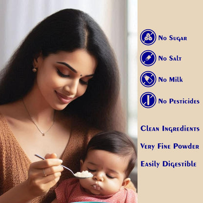 TummyFriendly Foods Certified Organic Sprouted Ragi Flour For Little Ones. Made of Organic Sprouted Ragi Powder , Baby Cereal for 6-12 months. Shelf Life 6 Month | 200g
