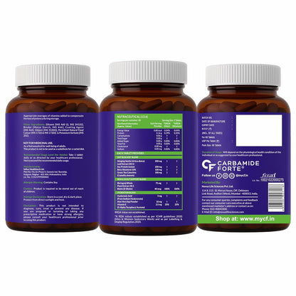 Carbamide Forte DHT Blocker with Biotin Tablets for Hair growth | Biotin Supplement with Bhringraj & Hyaluronic Acid | DHT Blocker Tablet supports Hair Growth, Scalp & Skin Health for Men & Women | 60 Tablets