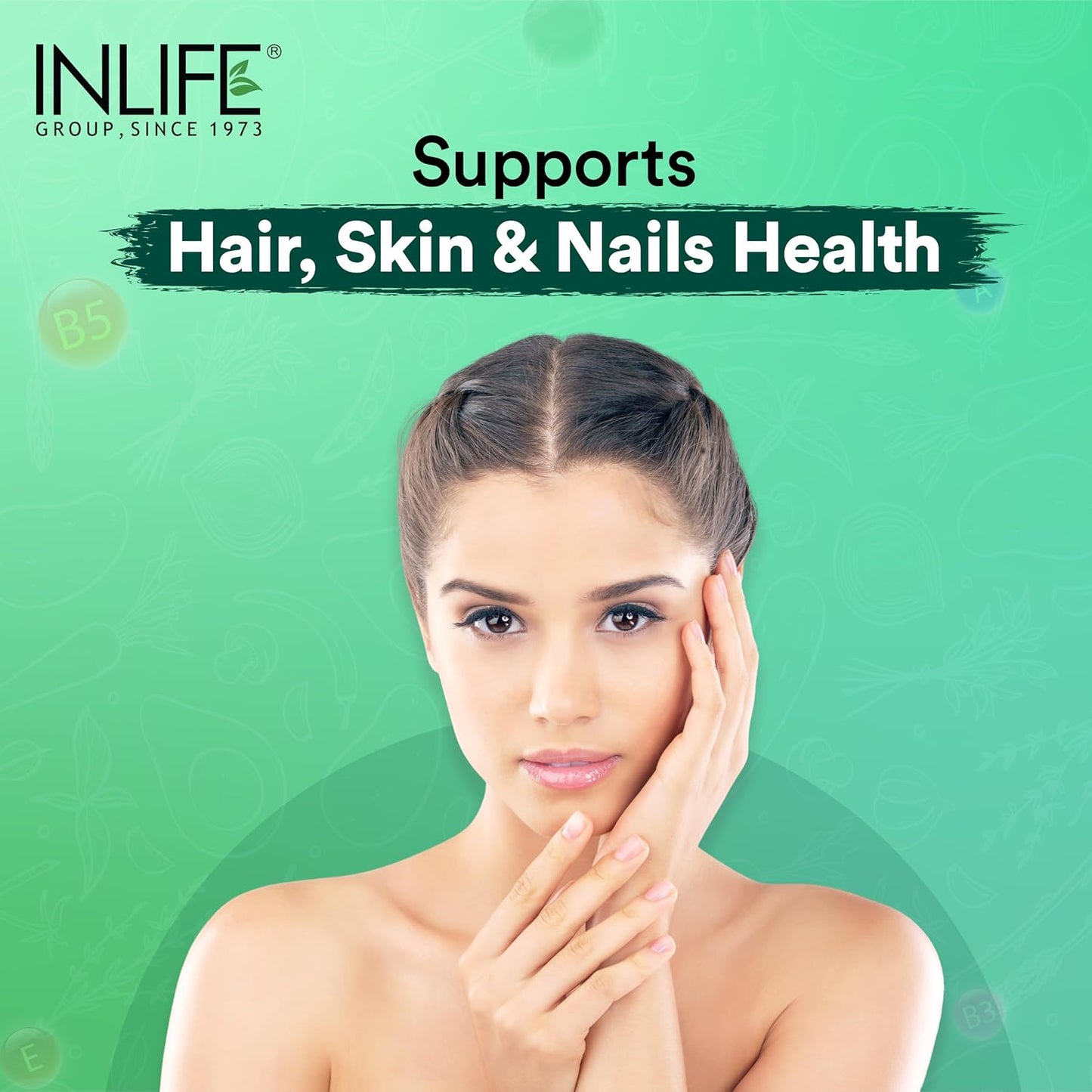 INLIFE Plant Based Multivitamin Tablets for Men & Women | 75+ Ingredients with Vitamins B12, D3, Superfoods, Greens, Vegetables, Fruits & Herbs Supplement for Immuntiy - 60 Tablets (Pack of 1)