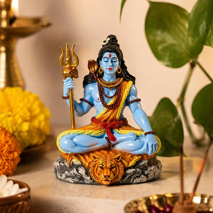 UNOVATE Shiva Idol for Car Dashboard | Adiyogi Statue | Mahadev Idol, Blue