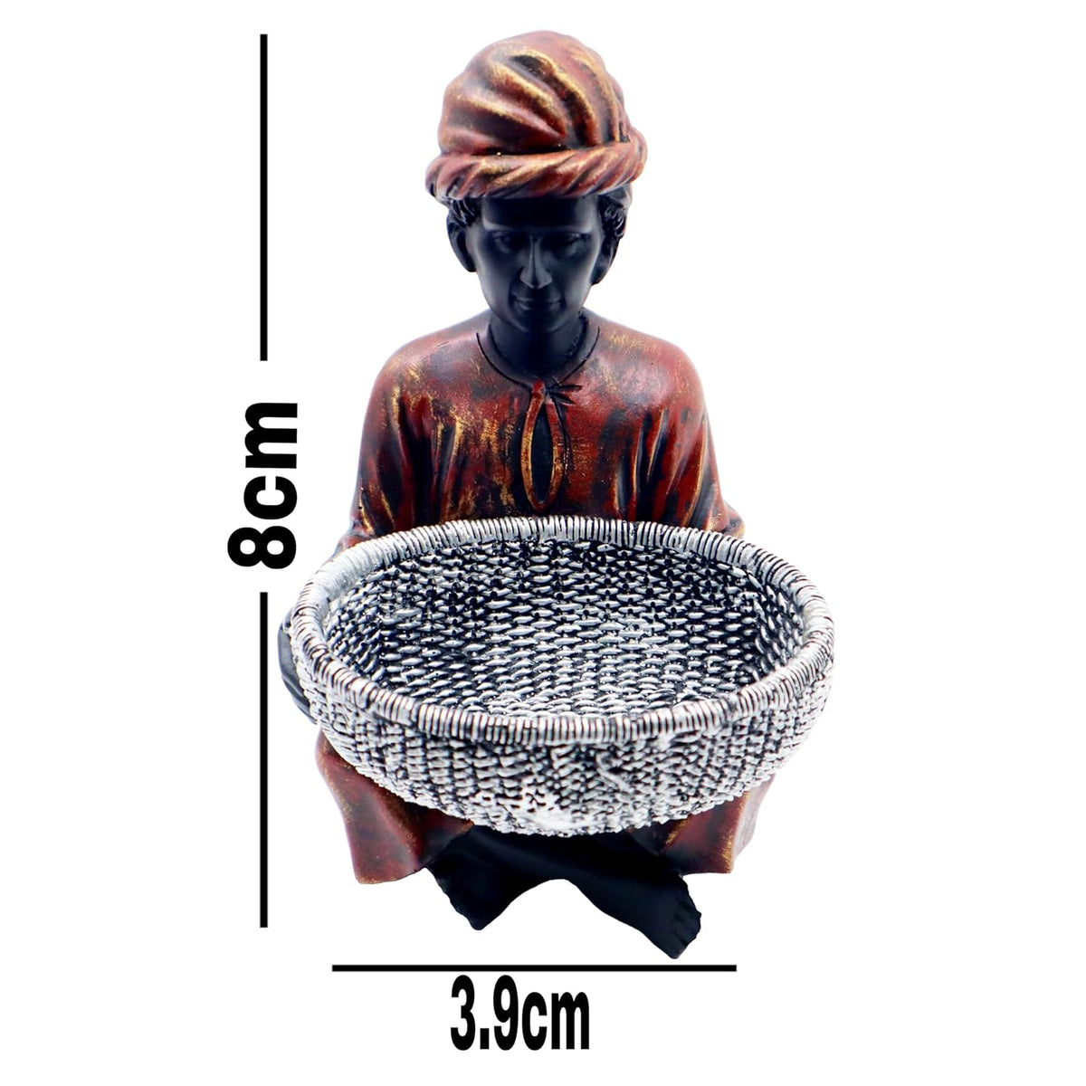 Men with Basket Showpiece for Home Decor & Office Decor | Man Idol Figurine (Men with Basket)