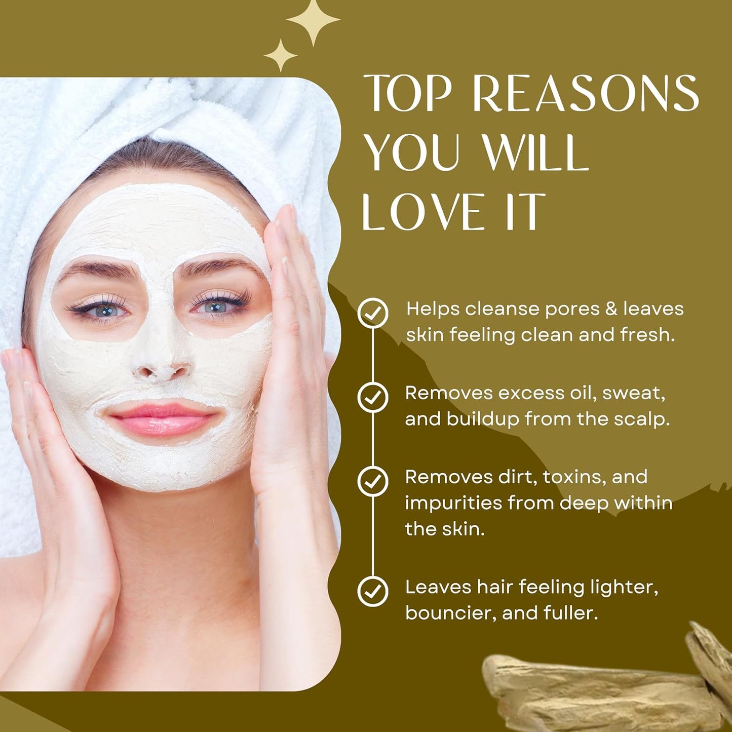 Bliss of Earth Multani Mitti Powder for Face | Natural Multani Mitti for Hair & Skin | Exfoliates, Soothes, Nourishes, Smoothens Skin & Supports Scalp Health | 100 gm