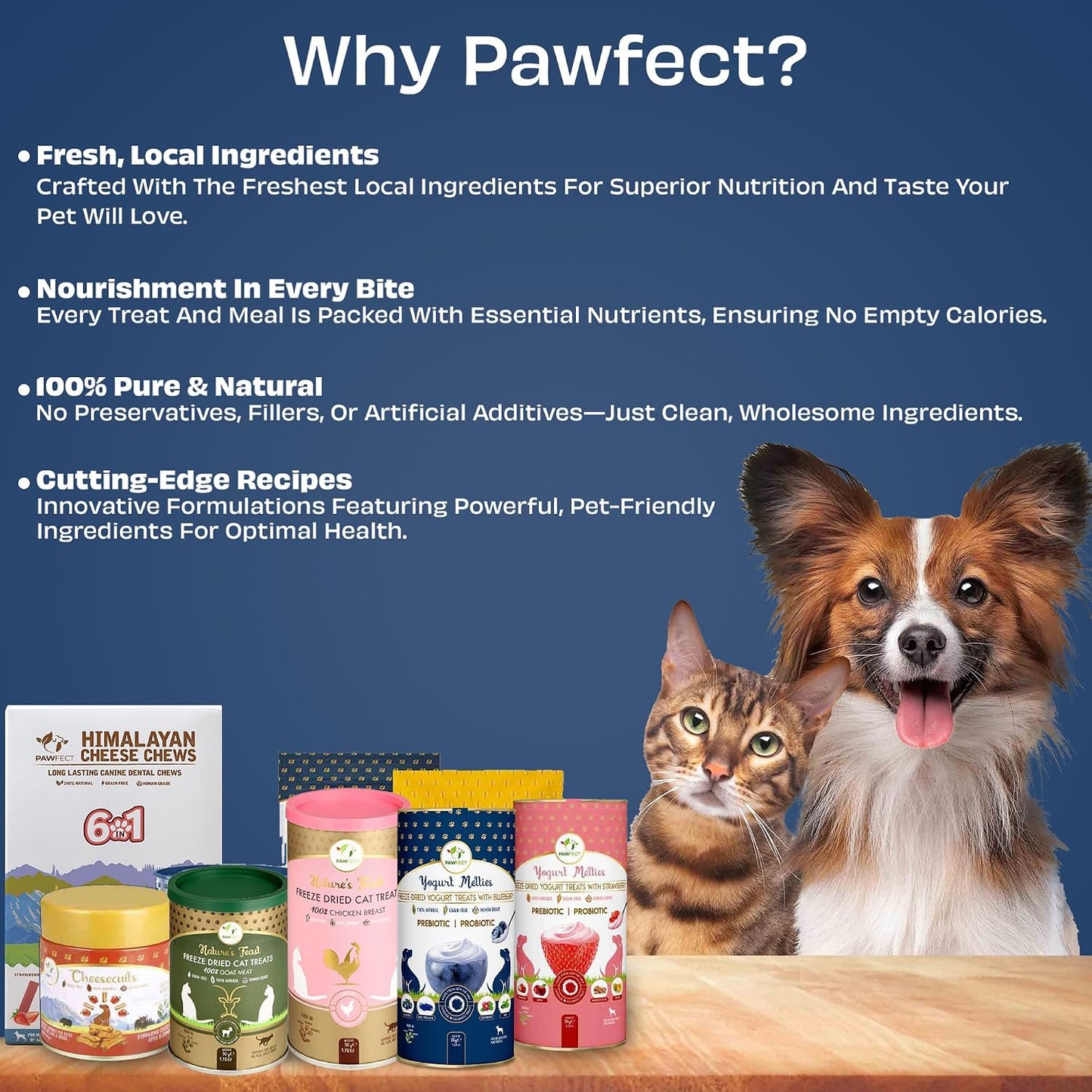 Pawfect Yogurt Melties Freeze Dried Pre and Probiotic Dog Treats with Blueberry, Cranberry, Blue Spirulina & Mint - Healthy Gut - Low Calories - Grain & Gluten Free - Training Treats (38g/1.34oz)