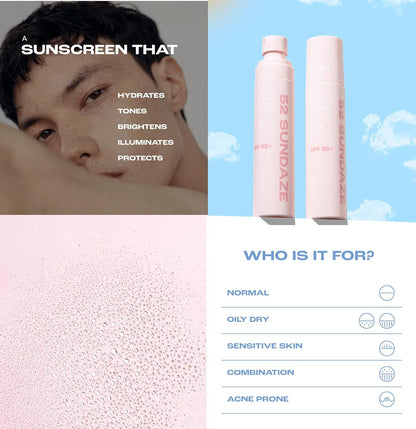 52 Sundaze SPF50 Rosewater Sunscreen Mist For Face | SPF 50+ PA++++ Sunscreen Spray | Invisible Ultralight Sun Screen | Clear Glow Rose Sun Mist | UVA/B Broad Spectrum | Oily & Dry Skin | No White Cast | Easy Reapplication | Men & Women | 100 ml