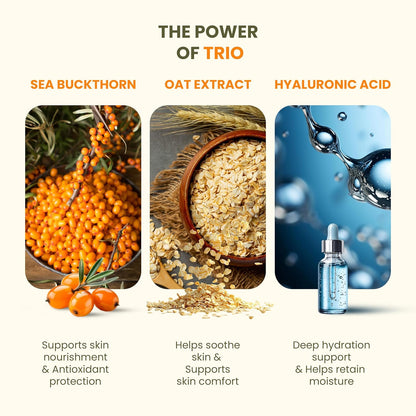 Wellwith Sea Buckthorn Gentle Face Cleanser | Deep Cleansing, Hydrating & Brightening Face Wash with Oat Extract & Hyaluronic Acid | Removes Dirt, Oil, Tan & Impurities |Acne-Resistant | For All Skin Types (100 ml)