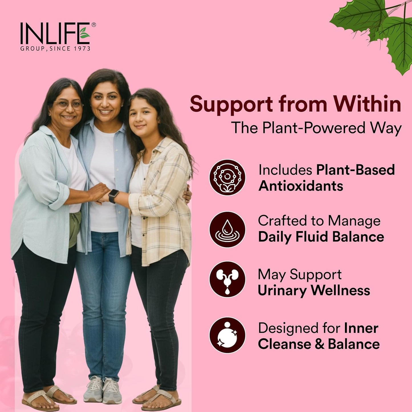 INLIFE Cranberry Capsules for Urinary Tract | D-Mannose Hibiscus Extract | Health Supplement for UTI | Men Women - 60 Vegetarian Capsules (Pack of 1, 60)