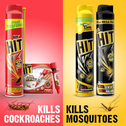 HIT Crawling Insect Killer – Cockroach Killer Spray | Instant Kill | Deep-Reach Nozzle | Fresh Fragrance, 400ml