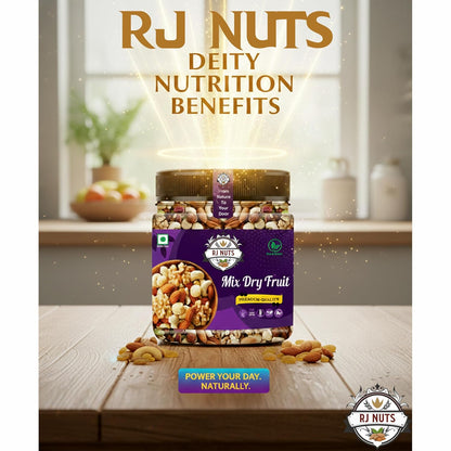 RJ Nuts Premium Nutmix Fruit & Nuts Natural Premium Mix Nuts (Cashews, Almonds, Raisins, Cranberries) Delicious & Crunchy Dry Fruits