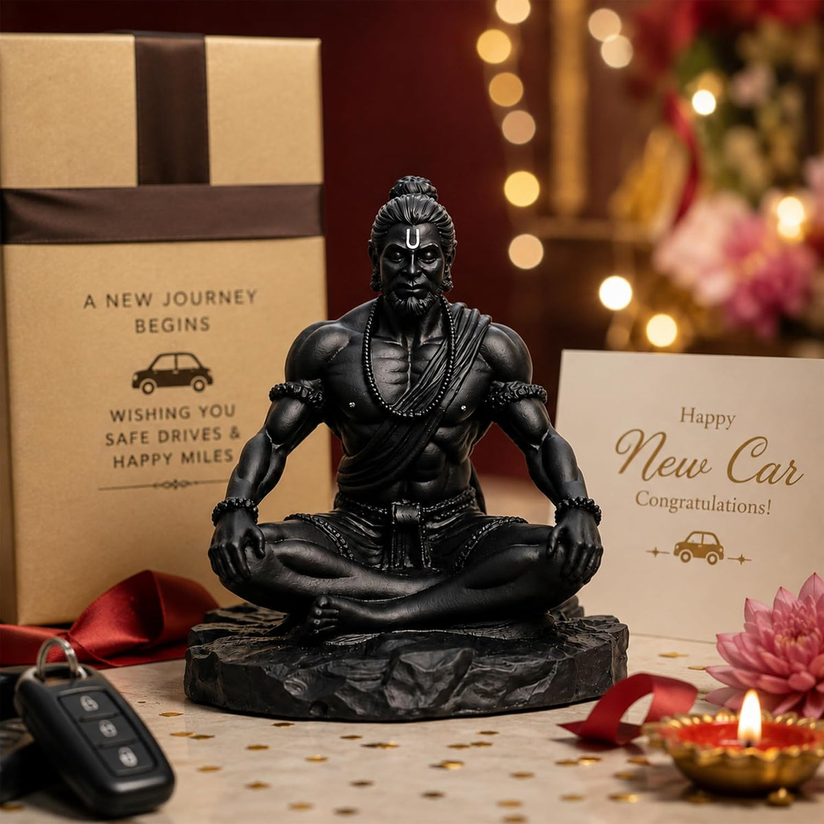 UNOVATE Lord Hanuman Idol for Car Dashboard, Home, Office, Hanuman Murti