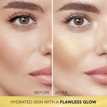 FACES CANADA Strobe Cream Mini- Gold, 18ml | Primer + Highlighter + Moisturizer | Shea Butter & Hyaluronic Acid | Intense Hydration | Flawless Radiant Dewy Skin | Illuminating & Glowing Makeup Base