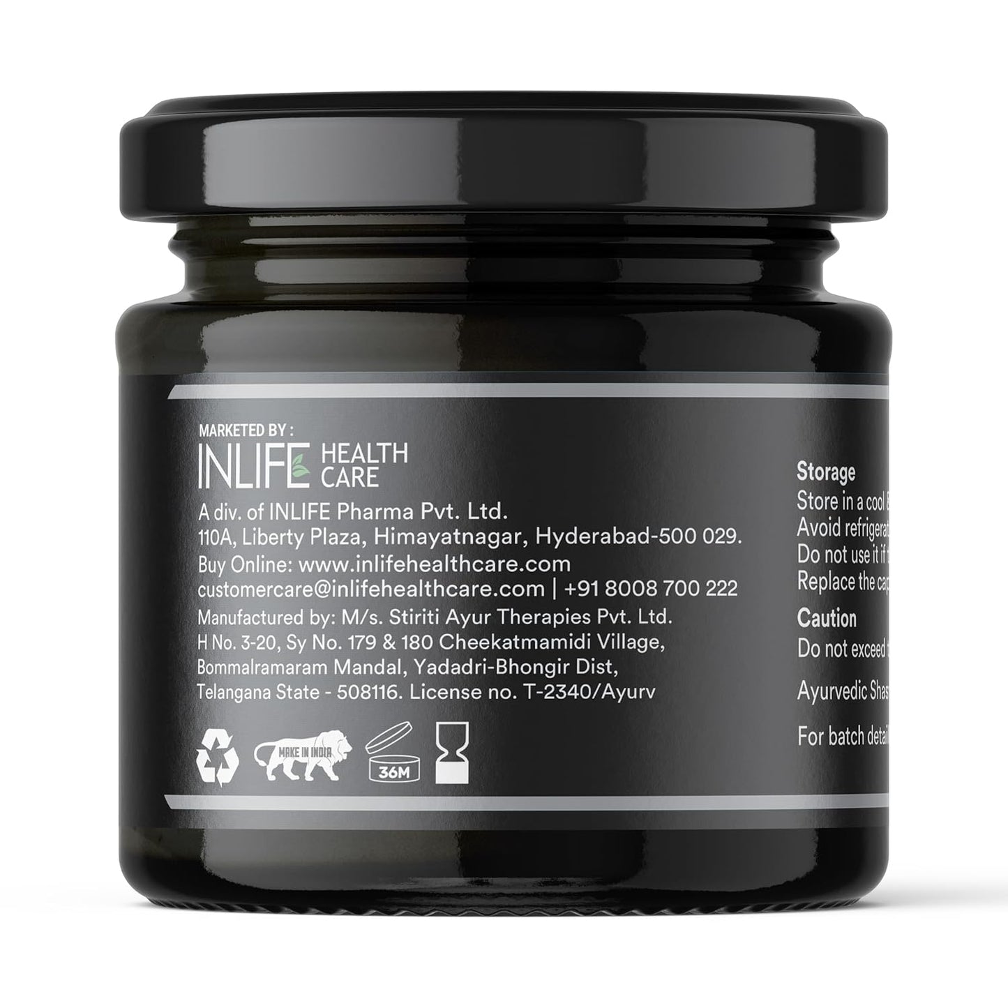INLIFE Shilajit Resin 20g | Original Himalayan & Natural Shilajeet for Strength, Endurance & Stamina | 75% Fulvic Acid | Lab Tested | Ayurvedic Supplement for Men Women (Pack of 1)