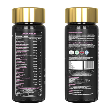 Healeo Liver Forte 2500mg, 17-in-1 Milk Thistle Liver Detox Supplement with NAC, Glutathione, Turmeric, Dandelion - Fatty Liver Cleanse, Care & Support - Lab Tested - 60 Veg Tablets