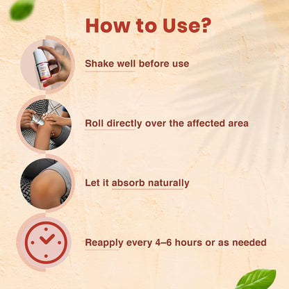 BabyOrgano Ayurvedic Pain Relief Roll On for Babies 3+ Months | With Shallaki, Chamomile & Tea Tree Oil | Soothes Muscle & Joint Pain | Pediatrician & Dermatologically Tested | Paraben-Free | 40ml