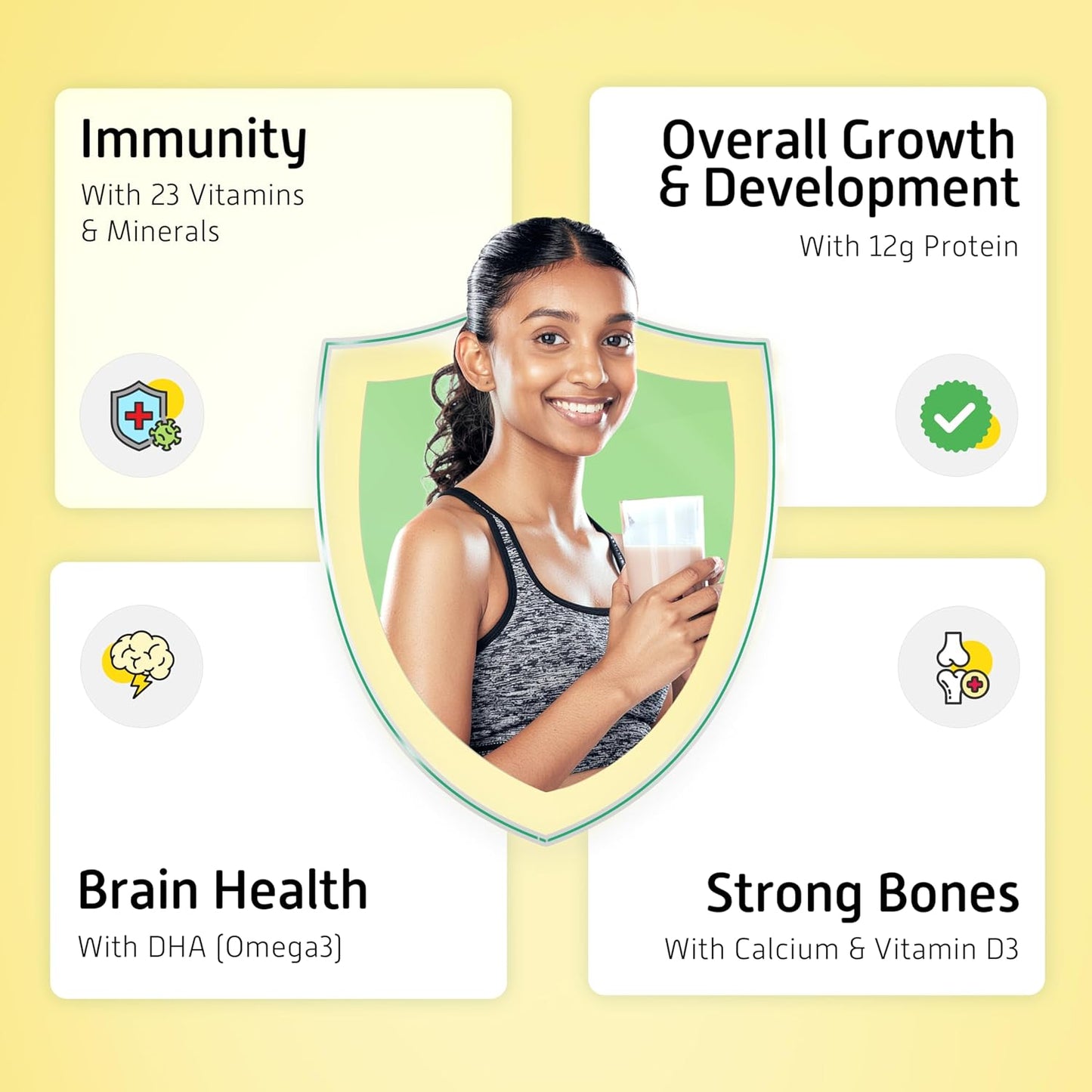 Little Joys Chocolate Nutrimix 13+ (350g) | Naturally Sweetened with Dates & Jaggery | With 23 Essential Vitamins & Minerals | 12g Protein per Serving | Supports Healthy Growth & Boosts Immunity| Chocolate Flavour Nutrition Drink Powder