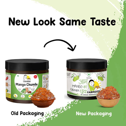 FarmDidi Mango Chunda Chutney Sweet & Tangy Aam Chunda (Aam Murabba Style) Homemade Traditional Pickle Oil-Free No Chemical Preservatives