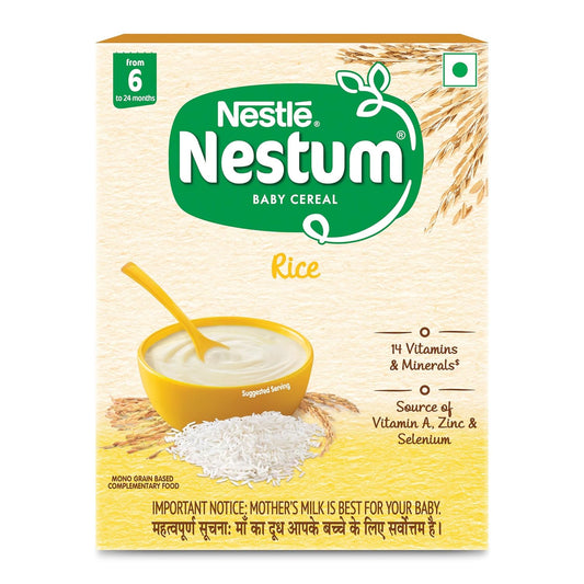 Nestum Baby Cereal – From 6 to 24 Months, Rice, 300g/325g, Bag-in-Box Pack (weight may vary)