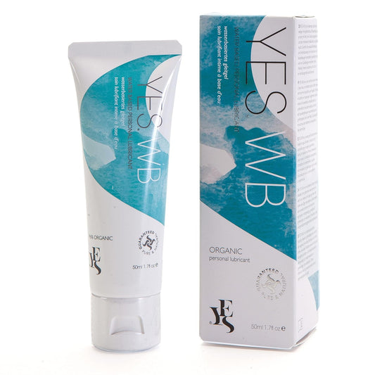 YES WB Organic Natural Water Based Personal Lubricant Gel 50ml for Women (Hypoallergenic, Intimate Sensitive Skin Moisturizer)