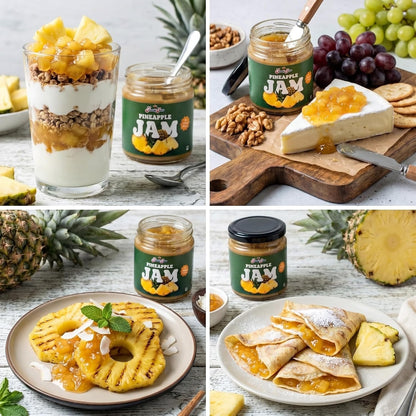 Jammy Jams Pineapple Jam | No Added Sugar | Made With Real Fruit - 200g