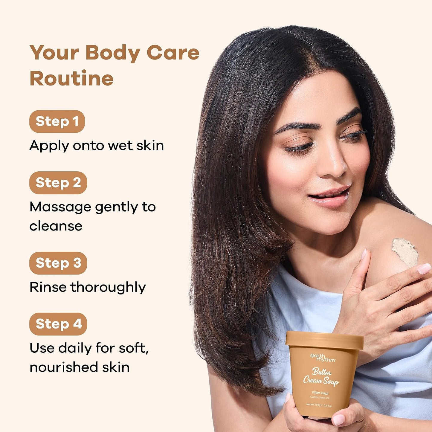 Earth Rhythm Butter Cream Soap, 48H Moisture, Gentle Cleanse, No Sulphates, No Phthalates – Filter Kapi