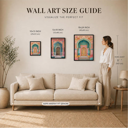 Traditional Indian Wall Art — Set of 2 (ART 13, 13x19 INCHES)