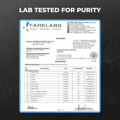 Nutrabay Yeast Protein Powder - 1kg, Cold Coffee | 25g Protein & 6.7g BCAA Per Scoop | All 9 EAAs | PDCAAS of 1 | Lactose Free, Soy Free | Superior Muscle Growth & Recovery