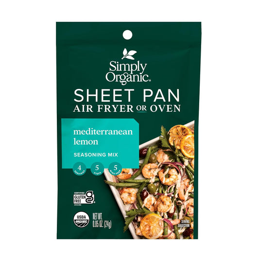 Simply Organic Sheet Pan Seasoning, Mediterranean Lemon, 0.85 Ounce