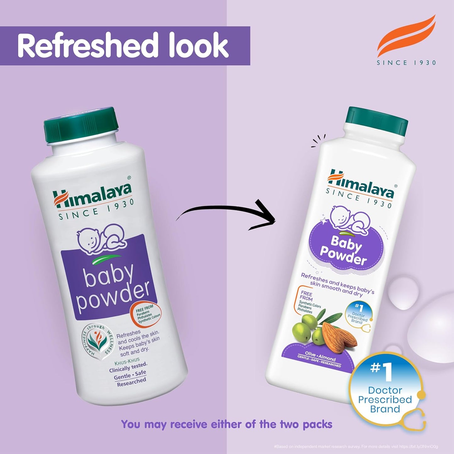 Himalaya Baby Powder 400g | Refreshes and keeps baby's skin smooth and dry