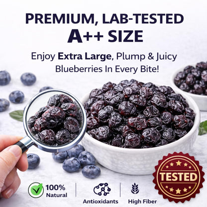 DRY GOODS CO. Dried Blueberries 200g No Added Sugar Premium Berry Snack