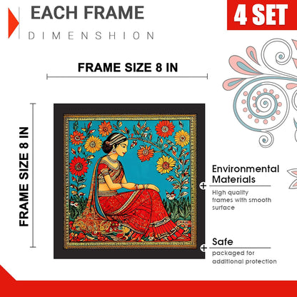 Framed Art Painting For Home, Living Room, Hall | Traditional Paintings With Frame For Home Decor (Rajasthani D2)