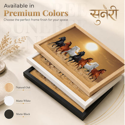 7 Horse Vastu Wall Painting (Landscape Collection) (Natural, Design 13, 13x19 Inch)
