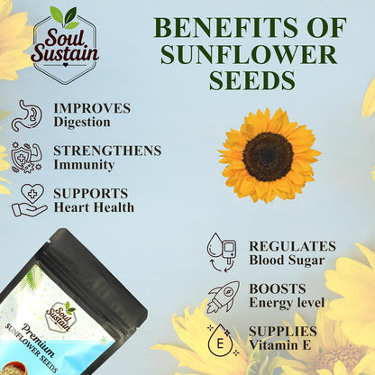 SoulSustain Sunflower Seeds, Shelled Sunflower Kernels for Snacking, Baking, Salads and Trail Mix, Vegan Protein, Keto Friendly, Non GMO, Bulk Snack Food