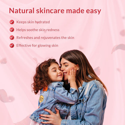 BabyOrgano Ayurvedic Rose Water for Face 1+ Months | Steam-Distilled Kannauj Roses | Skin Toner, Face Mist & Makeup Remover | Balances pH, Tightens Pores | Preservative & Chemical-Free | 200ml (Pack Of 1)